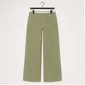 Mid-Low Rise Baggy Jeans Wide Leg for Women Distressed Pants Stretchy Bottom Lady Basic Comfortable Denim - front view