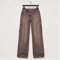 Cargo Pants Women Stretchy Wide Leg Baggy Jeans with Pockets Casual Trousers Y2K Vintage Streetwear Trendy 2026 - front view