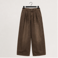 Mens Baggy Jeans for Men Women Y2k Skater Vintage Plain Pants Casual Wide Leg Jeans Loose Fit Denim Jeans - front view